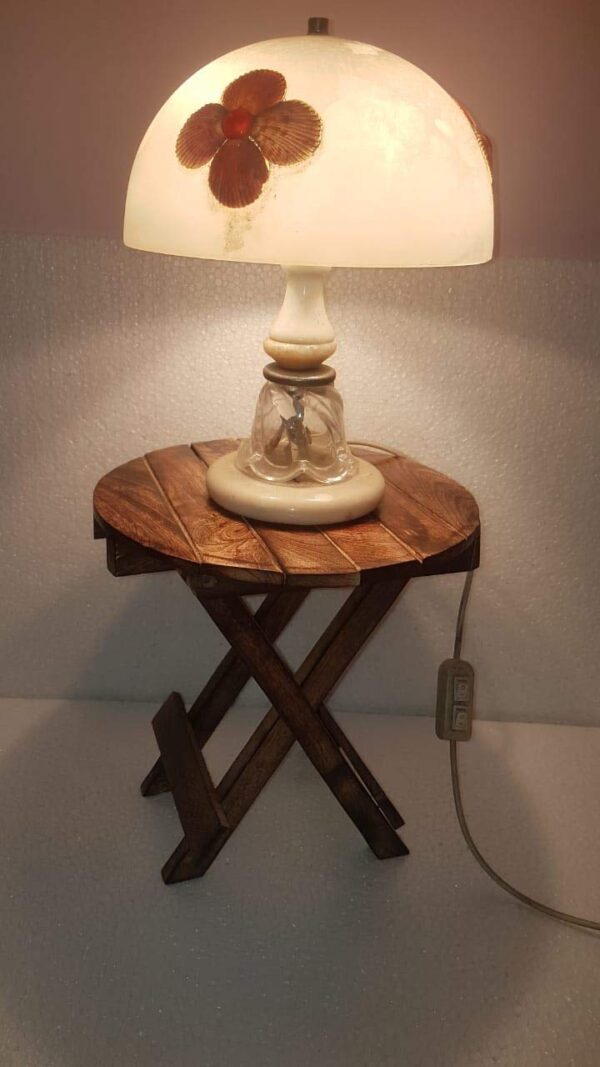 Wooden Foldable Round Stool Planter - Image 3
