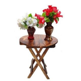 Wooden Foldable Round Stool Planter
