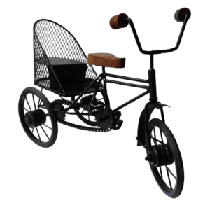 Decorative Iron Tri Cycle Showpiece Rickshaw